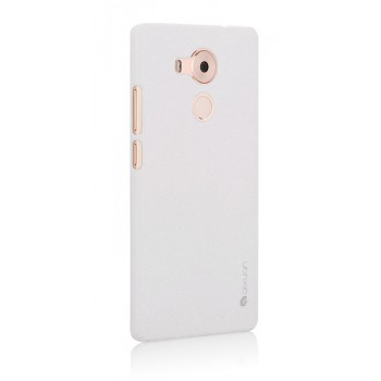Пластиковый матовый непрозрачный чехол повышенной шероховатости для Huawei Mate 8 Белый
