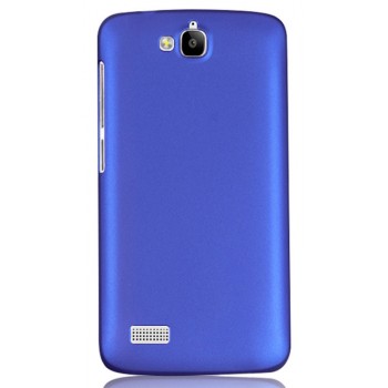 Пластиковый матовый непрозрачный чехол для Huawei Honor 3C Lite Синий
