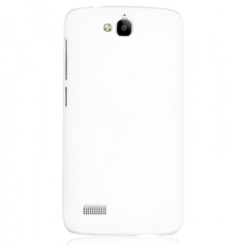 Пластиковый матовый непрозрачный чехол для Huawei Honor 3C Lite Белый