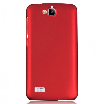 Пластиковый матовый непрозрачный чехол для Huawei Honor 3C Lite Красный