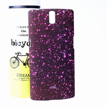 Пластиковый матовый дизайнерский чехол с голографическим принтом Звезды для OnePlus One Розовый