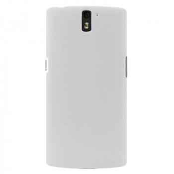 Пластиковый матовый непрозрачный чехол для OnePlus One Белый