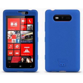 Силиконовый премиум софт-тач чехол для Nokia Lumia 820 Синий