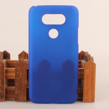 Пластиковый матовый непрозрачный чехол для LG G5 Синий