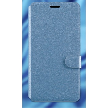 Чехол портмоне подставка на силиконовой основе с защелкой текстура Линии для OnePlus X Голубой