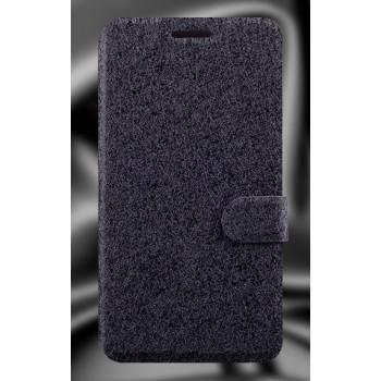 Чехол портмоне подставка на силиконовой основе с защелкой текстура Линии для OnePlus X Черный