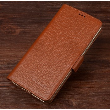 Кожаный чехол портмоне (нат. кожа) для Xiaomi MI5 Бежевый