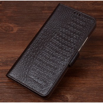 Кожаный чехол портмоне (нат. кожа крокодила) для Xiaomi MI5 Коричневый