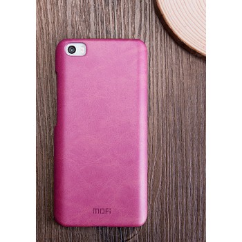 Пластиковый чехол накладка текстура Кожа для Xiaomi MI5 Пурпурный