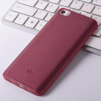 Силиконовый дизайнерский фигурный чехол текстура Кожа для Xiaomi MI5 Красный