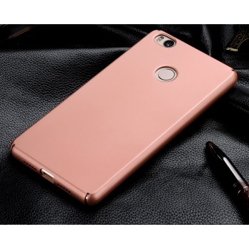 Пластиковый матовый непрозрачный чехол с защитой торцов для Xiaomi Mi4S Розовый