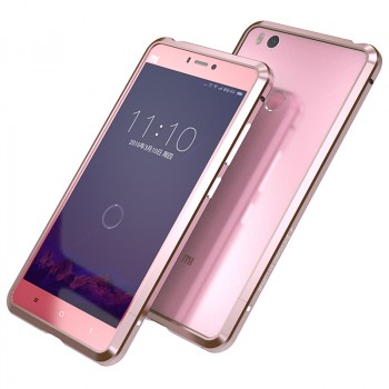 Металлический винтовой бампер экстрим защиты для Xiaomi Mi4S Розовый