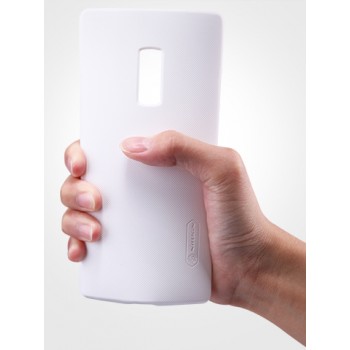 Пластиковый матовый нескользящий премиум чехол для OnePlus 2 Белый