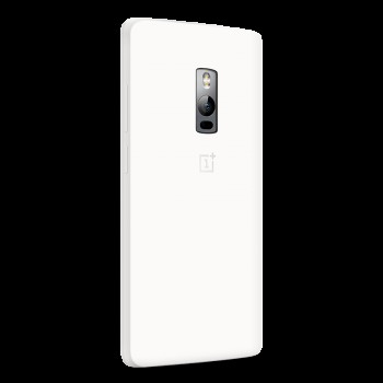 Оригинальный двухкомпонентный матовый непрозрачный нескользящий встраиваемый чехол силикон/поликарбонат для OnePlus 2 Белый