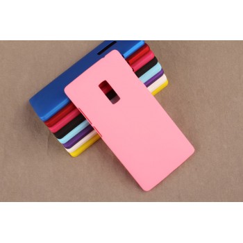 Пластиковый матовый непрозрачный чехол для OnePlus 2 Розовый