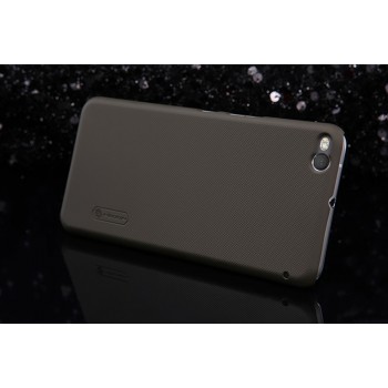 Пластиковый матовый нескользящий премиум чехол для HTC One X9 Коричневый
