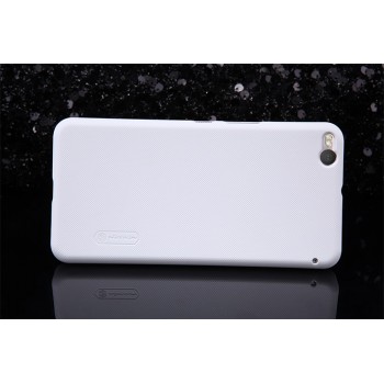 Пластиковый матовый нескользящий премиум чехол для HTC One X9 Белый