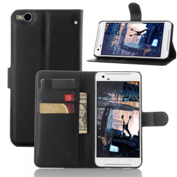 Чехол портмоне подставка для HTC One X9 с магнитной защелкой и отделениями для карт