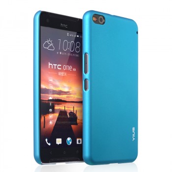 Пластиковый матовый непрозрачный чехол для HTC One X9 Голубой