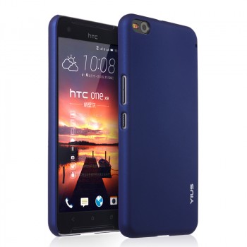 Пластиковый матовый непрозрачный чехол для HTC One X9 Синий