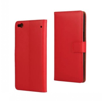 Чехол портмоне подставка с защелкой для HTC One X9 Красный