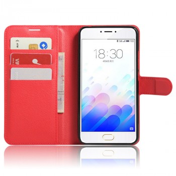 Чехол портмоне подставка с защелкой для Meizu M3 Note Красный