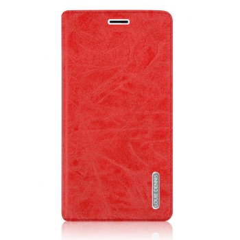 Винтажный чехол флип подставка на присоске с отделением для карты для Samsung Galaxy J7 (2016) Красный