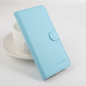 Чехол портмоне подставка на силиконовой основе с защелкой для LG K4 Голубой