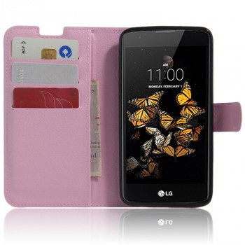 Чехол портмоне подставка с защелкой для LG K8 Розовый