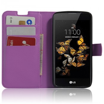 Чехол портмоне подставка с защелкой для LG K8 Фиолетовый