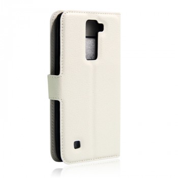 Чехол портмоне подставка с защелкой для LG K8 Белый