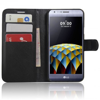 Чехол портмоне подставка с защелкой для LG X cam Черный