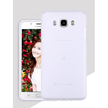 Силиконовый матовый полупрозрачный чехол для Samsung Galaxy J5 (2016) Белый
