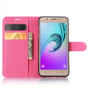 Чехол портмоне подставка с защелкой для Samsung Galaxy J5 (2016) Пурпурный