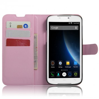 Чехол портмоне подставка с защелкой для Doogee X6 Розовый