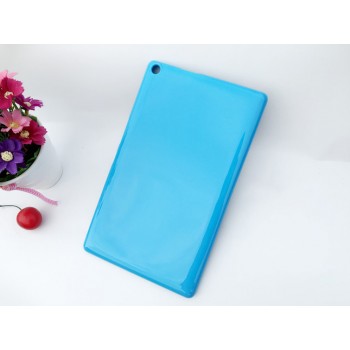 Силиконовый глянцевый непрозрачный чехол для ASUS ZenPad 8 Голубой