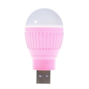Экстрапортативная USB 2.0 LED-лампа формат Лампочка Розовый