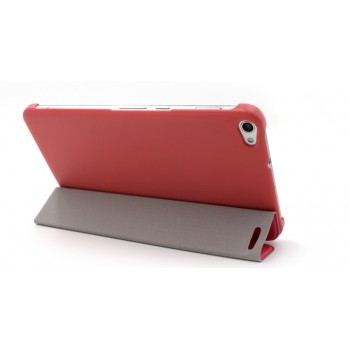 Чехол подставка сегментарный на поликарбонатной основе для Huawei MediaPad X2 Красный