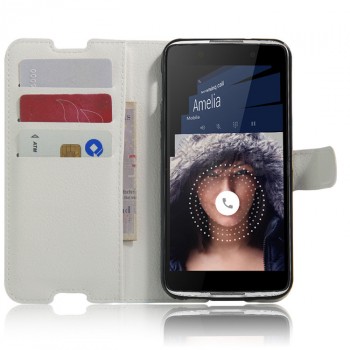 Чехол портмоне подставка с защелкой для Alcatel Idol 4/BlackBerry DTEK50 Белый