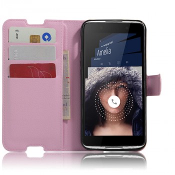 Чехол портмоне подставка с защелкой для Alcatel Idol 4/BlackBerry DTEK50 Розовый