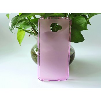 Силиконовый матовый полупрозрачный чехол для Alcatel Idol 4S Розовый