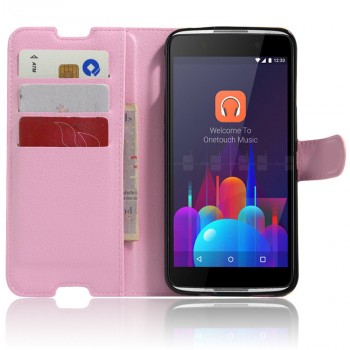 Чехол портмоне подставка с защелкой для Alcatel Idol 4S Розовый