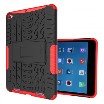 Двухкомпонентный силиконовый чехол с пластиковым бампером и подставкой для Xiaomi Mi Pad 2/MiPad 3 Красный