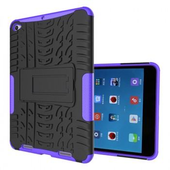 Двухкомпонентный силиконовый чехол с пластиковым бампером и подставкой для Xiaomi Mi Pad 2/MiPad 3 Фиолетовый