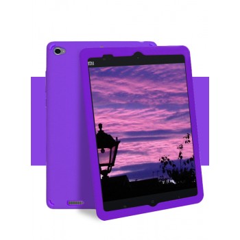 Силиконовый матовый нескользящий софт-тач премиум чехол для Xiaomi Mi Pad 2/MiPad 3 Фиолетовый