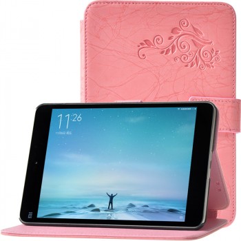 Текстурный чехол подставка на пластиковой основе для Xiaomi Mi Pad 2/MiPad 3 Розовый