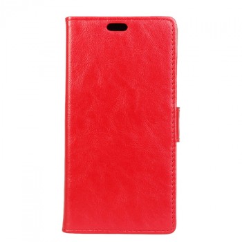 Вощеный чехол портмоне подставка с защелкой для Alcatel One Touch Pixi 4 (4) Красный