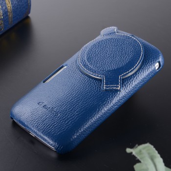 Кожаная накладка с защитой объектива для Samsung Galaxy K Zoom Синий