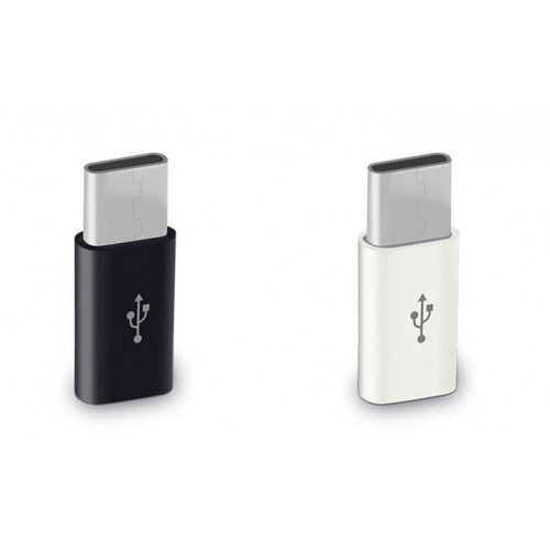 Нанокомпактный переходник USB 3.0 type C - Micro USB, цвет Черный