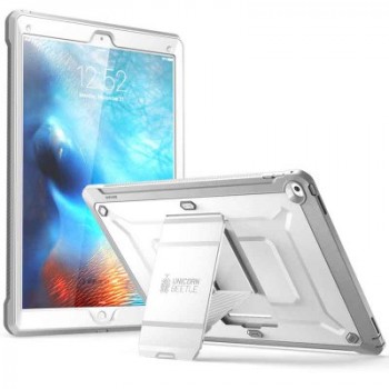 Противоударный двухкомпонентный силиконовый чехол с пластиковым бампером и подставкой для планшета Ipad Pro 9.7 Белый